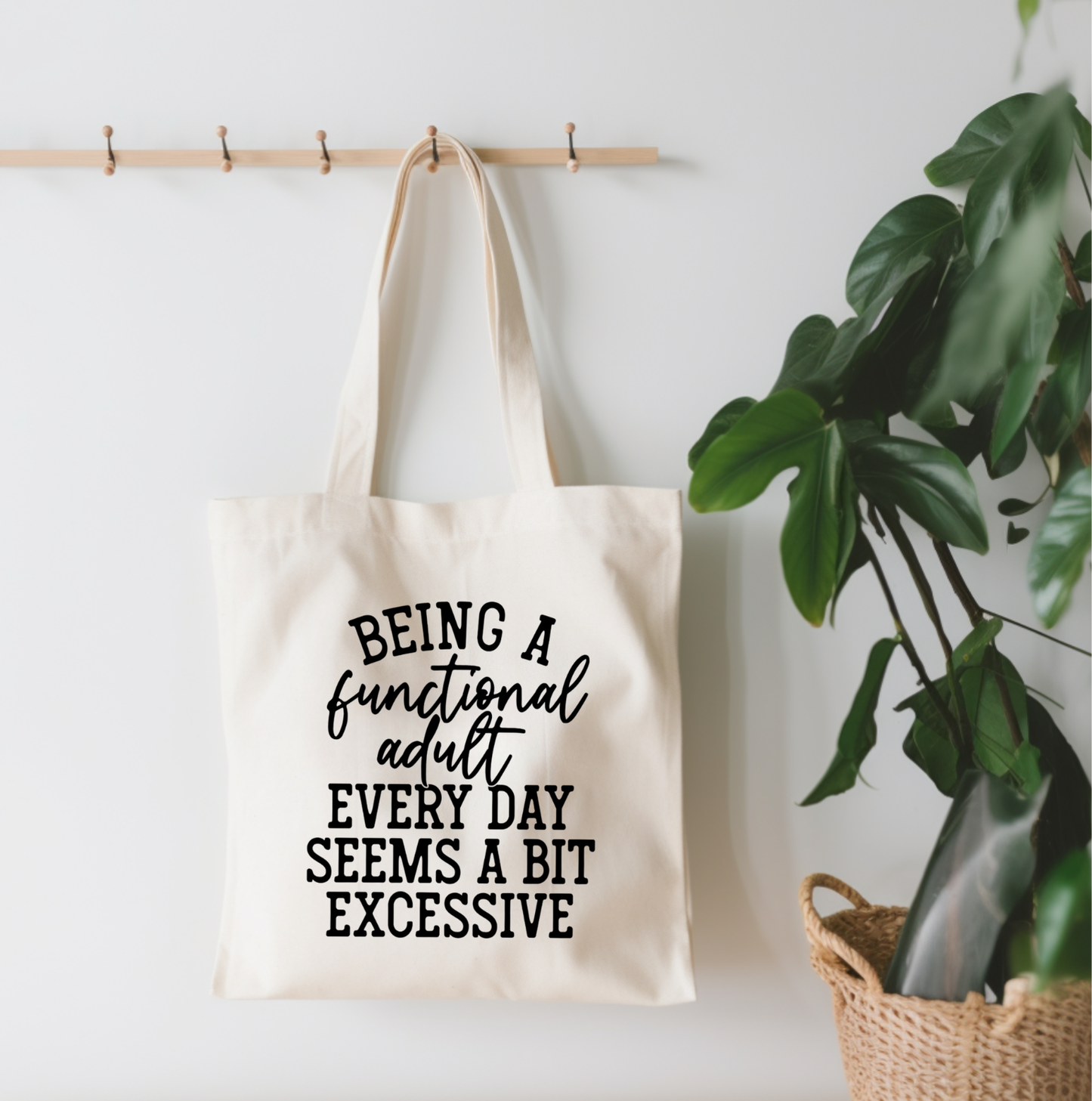 Functional Adult Canvas Tote Bag