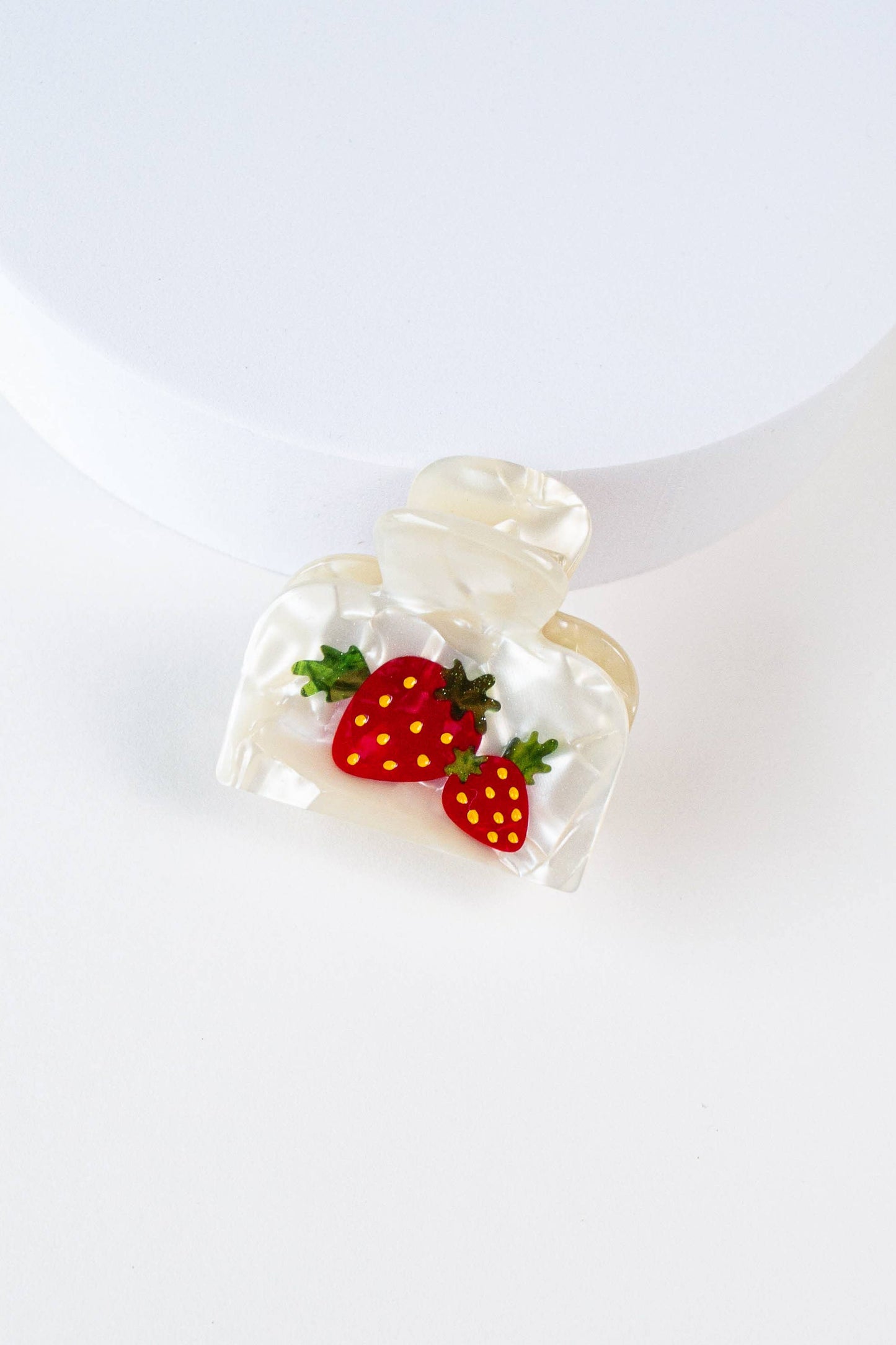 Eco Strawberry Handmade Claw Clip