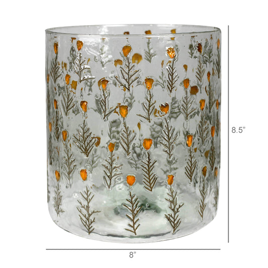 Tiny Flower Hurricane, Glass Large