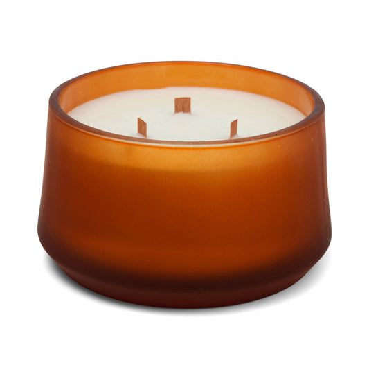 18 /Oz 3 Wick Frosted Amber Glass: Apricot + Amber