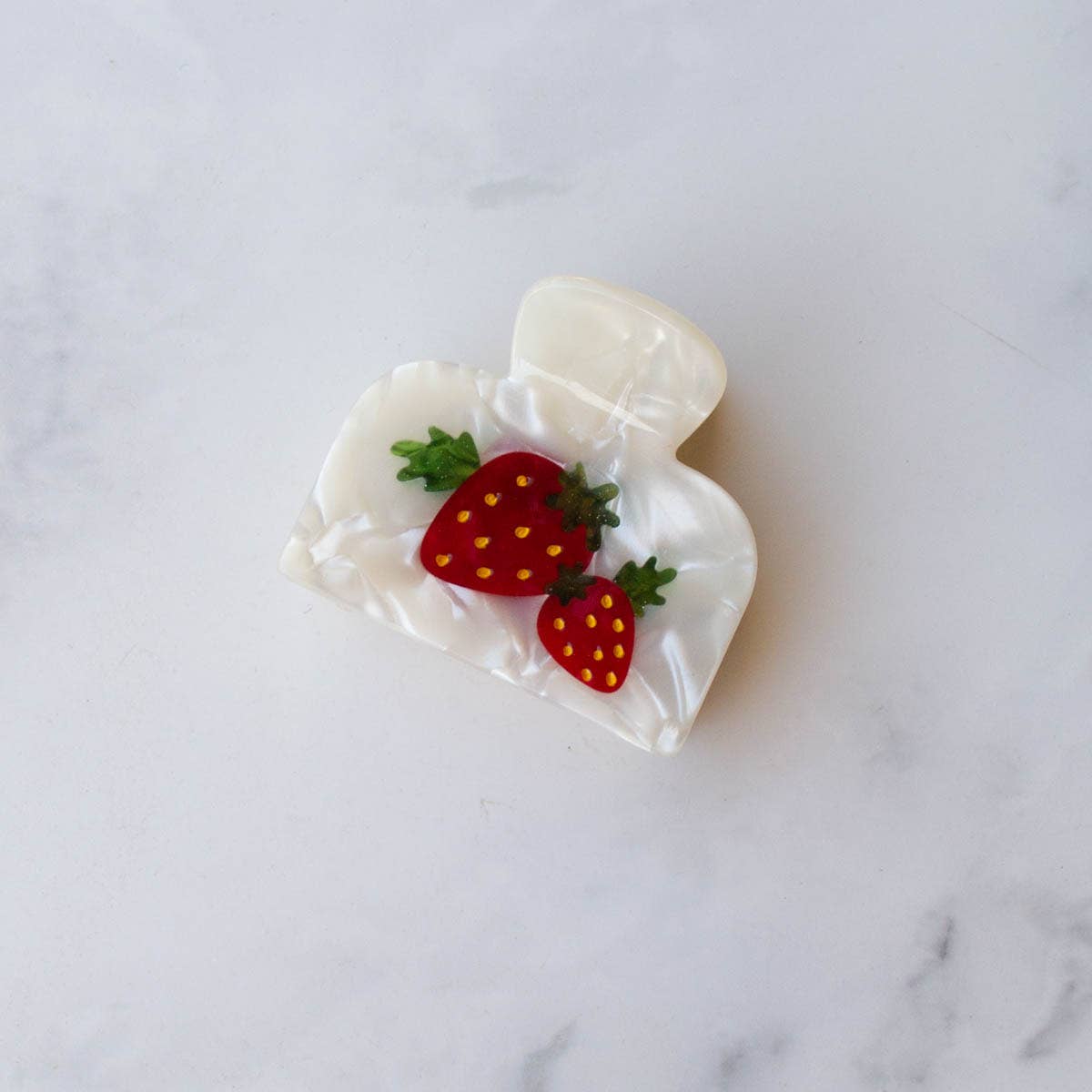 Eco Strawberry Handmade Claw Clip