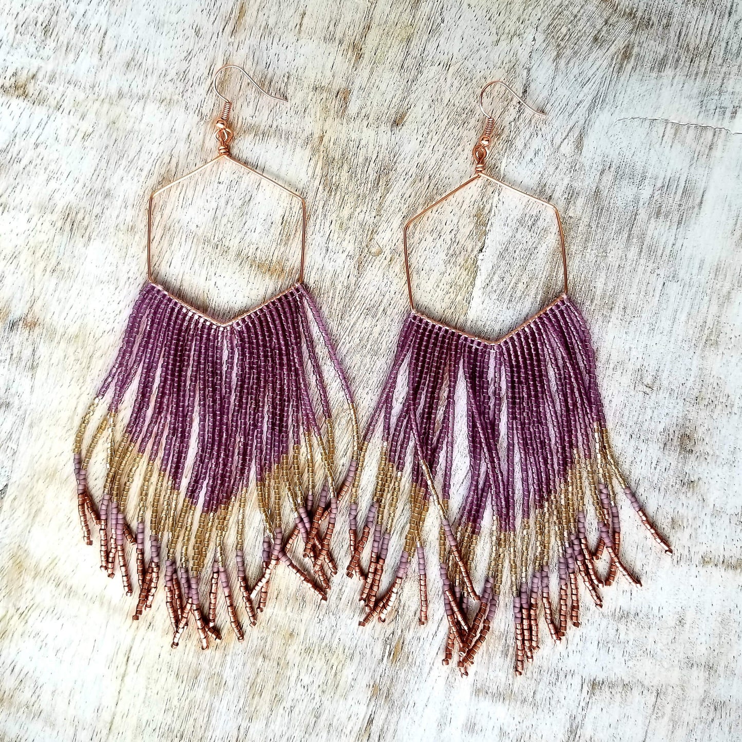 Twilight Large Beaded Fringe Shoulder Duster Earrings