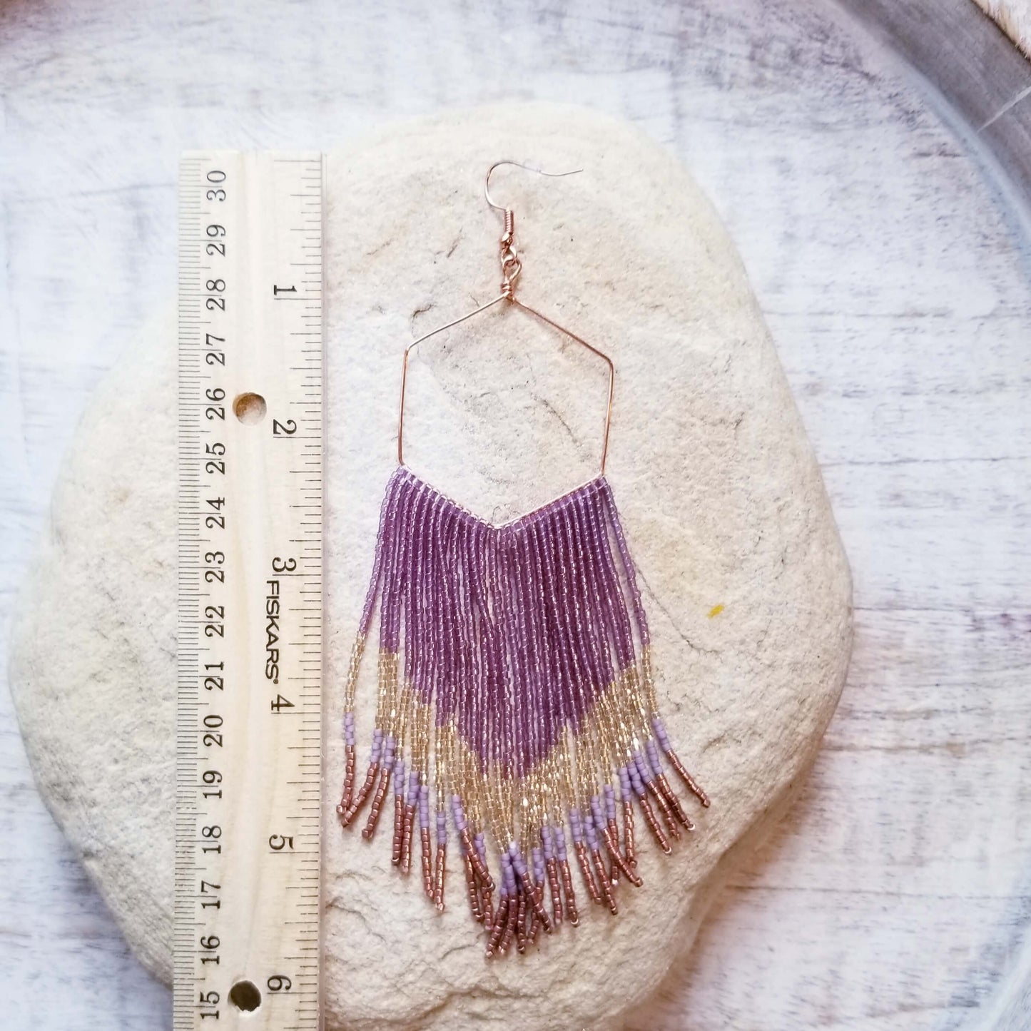 Twilight Large Beaded Fringe Shoulder Duster Earrings
