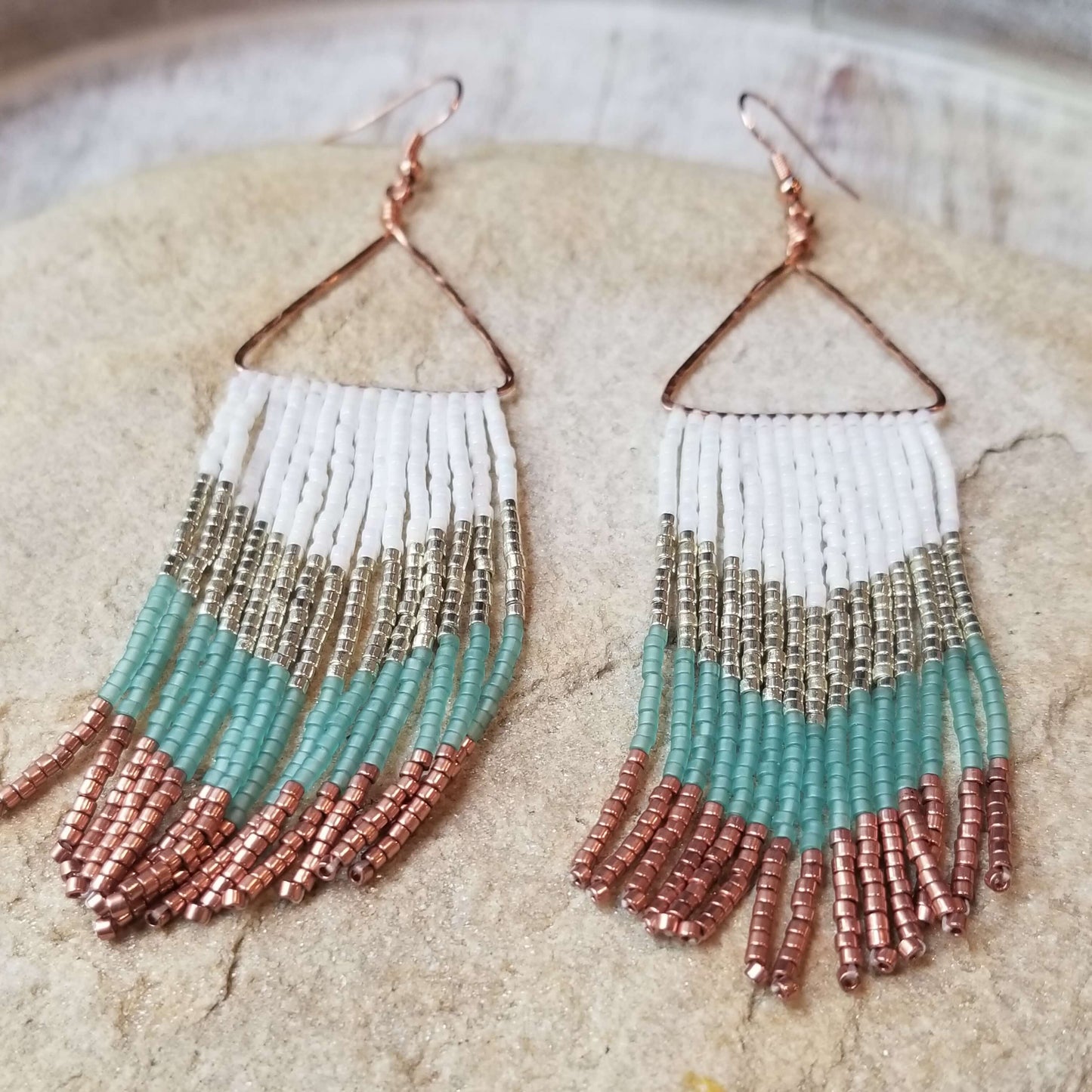 Silver Creek Beaded Fringe Earrings