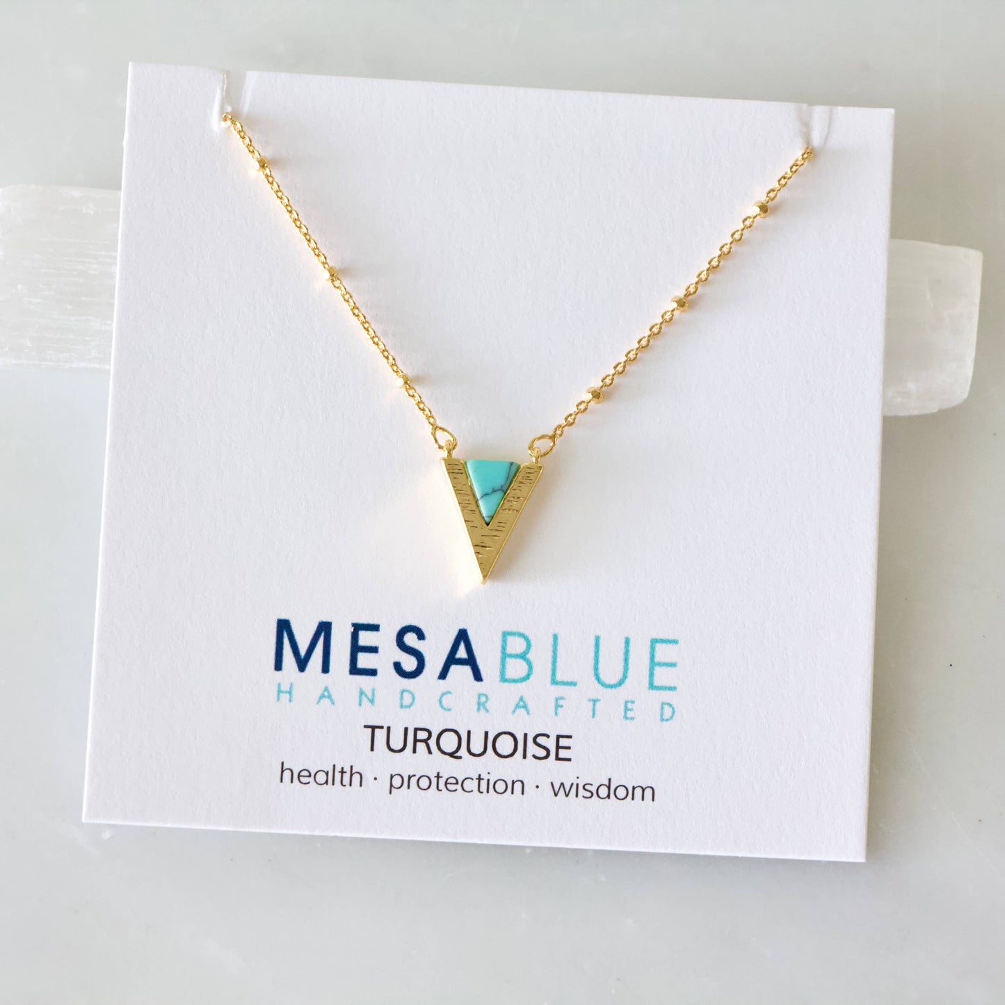 Turquoise Triangle Necklace