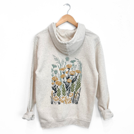 Wild Field Unisex Hoodie - Heather Natural