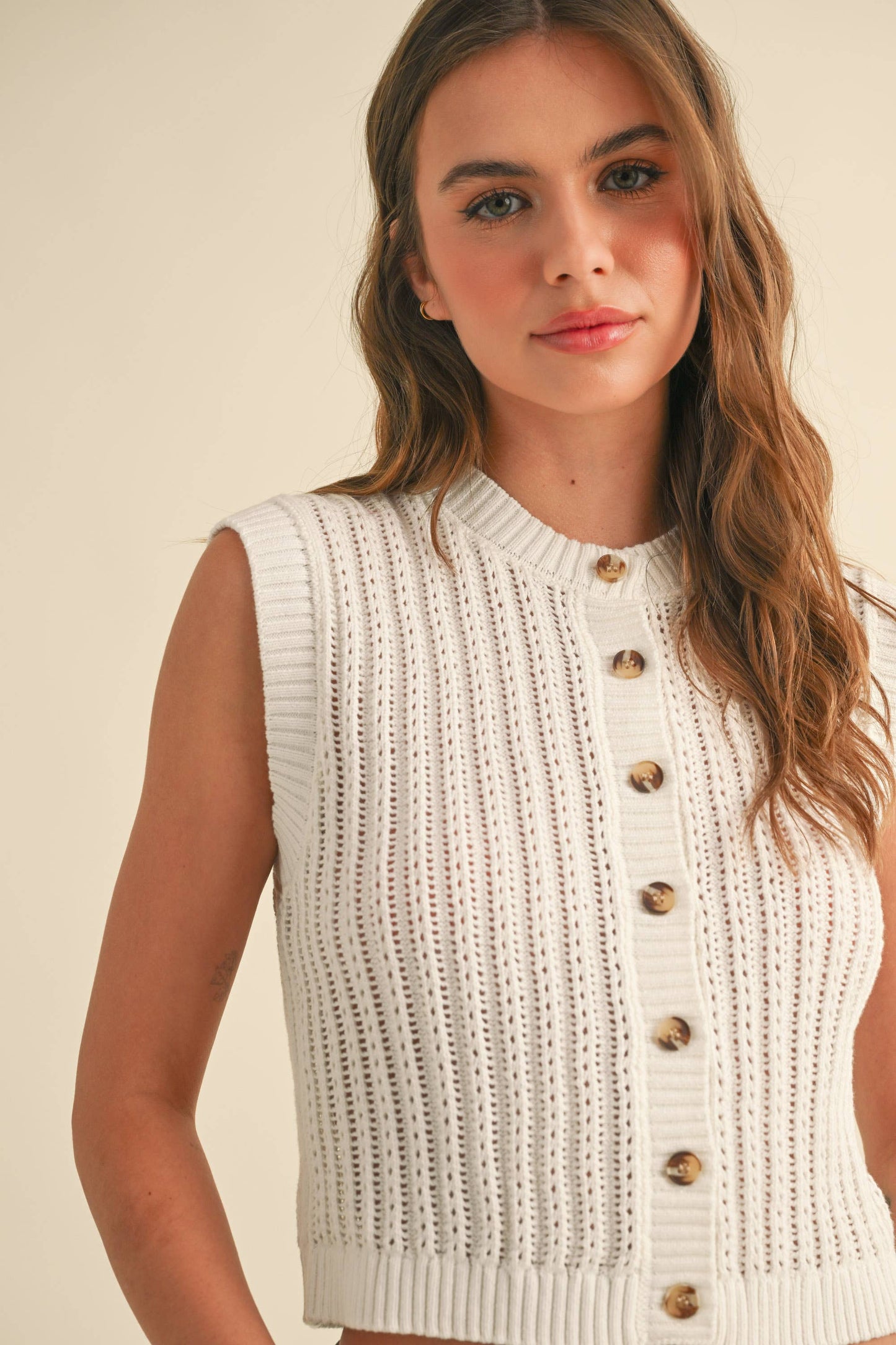 Button Crochet Vest