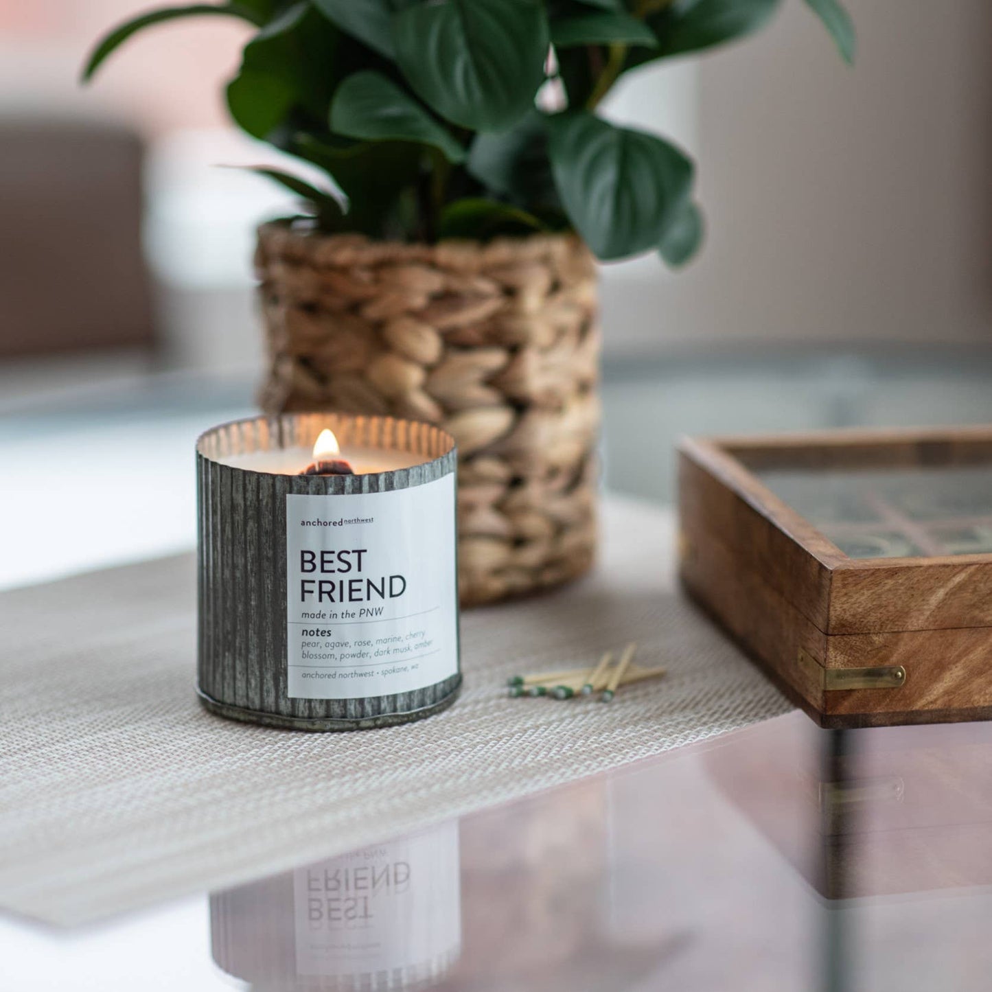 Bookworm Wood Wick Rustic Farmhouse Soy Candle