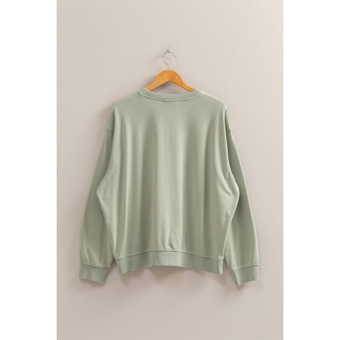 Drop Shoulders Relaxed Crew Neck Sweatshirt