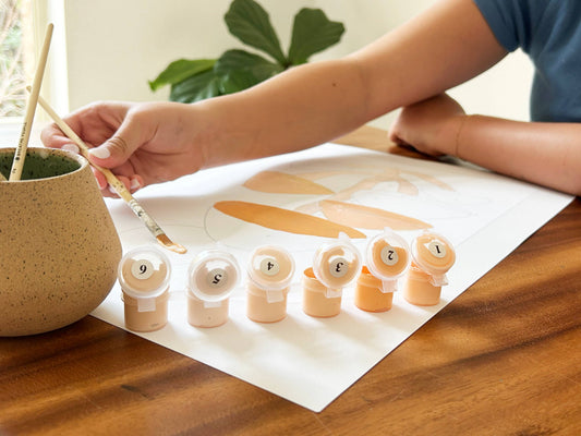 The Good Seed Minimalist Paint-by-Number Kit - Floral Snake