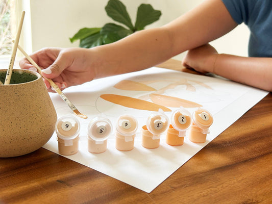 The Good Seed Minimalist Paint-by-Number Kit - Night Desert