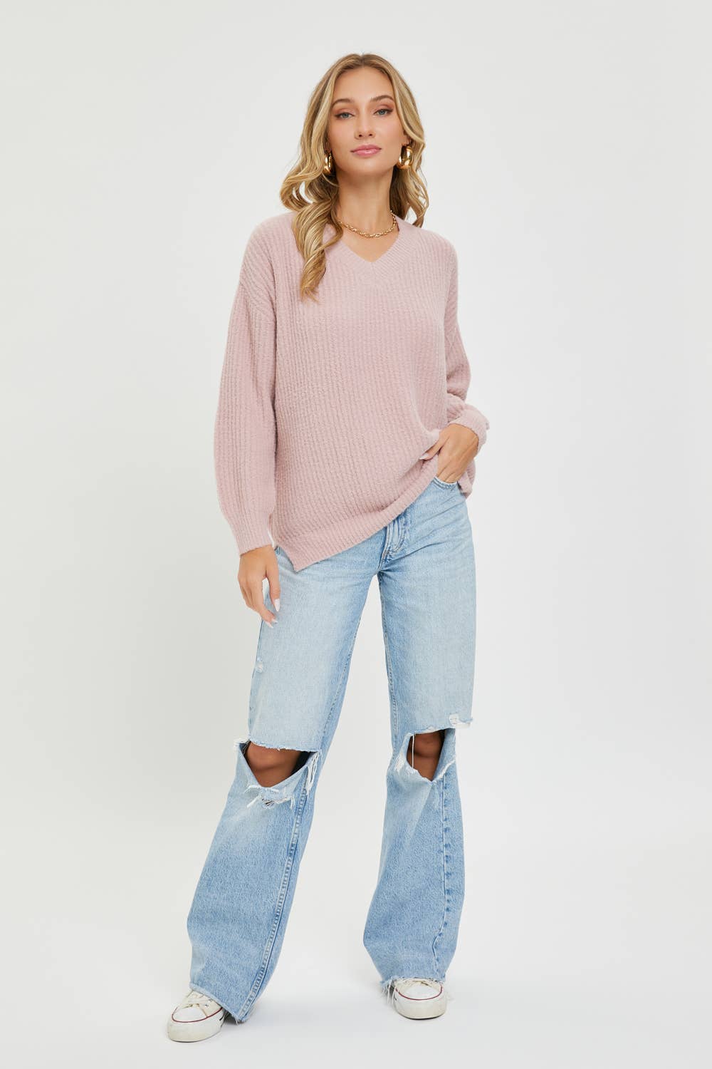 EVERYDAY CASUAL SWEATER: Brown / Contemporary / S