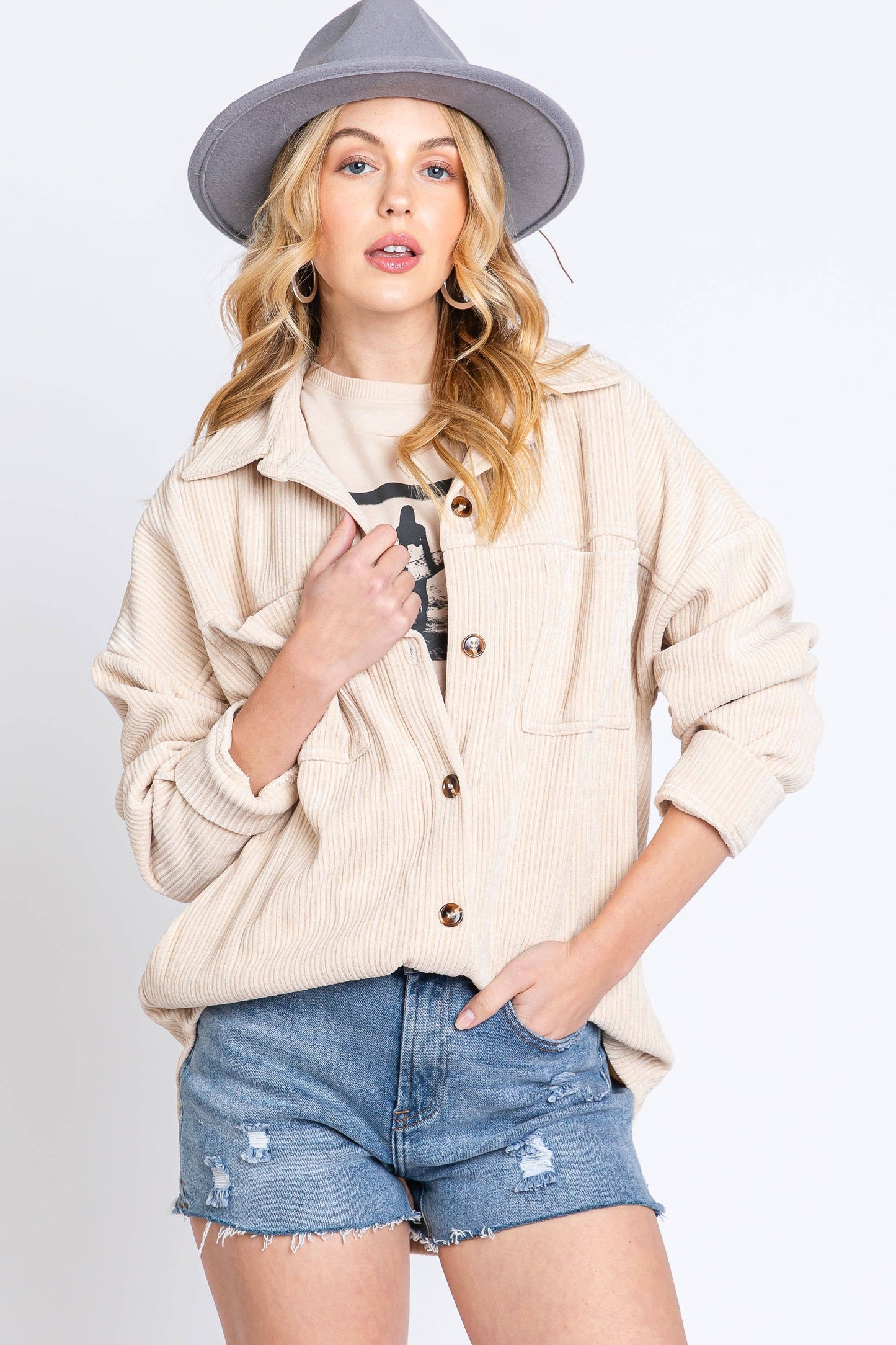 Softest Cord Shacket