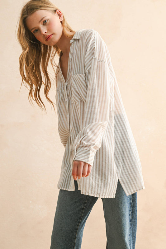Timeless Striped Button Down Shirt