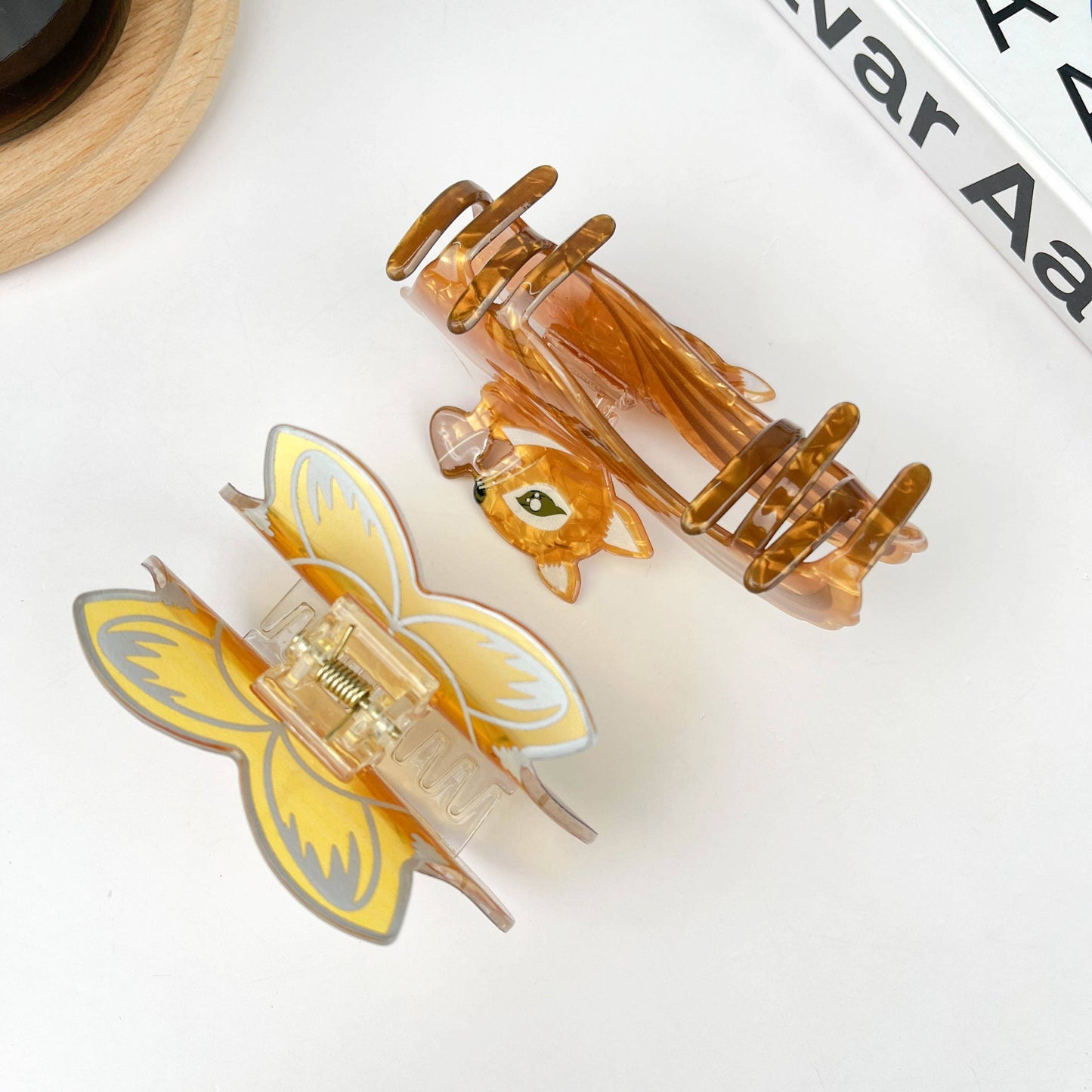 Squirrel Hair Claw,Cute Cat Hair Clip