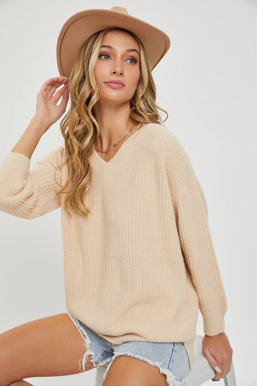 EVERYDAY CASUAL SWEATER: Brown / Contemporary / S