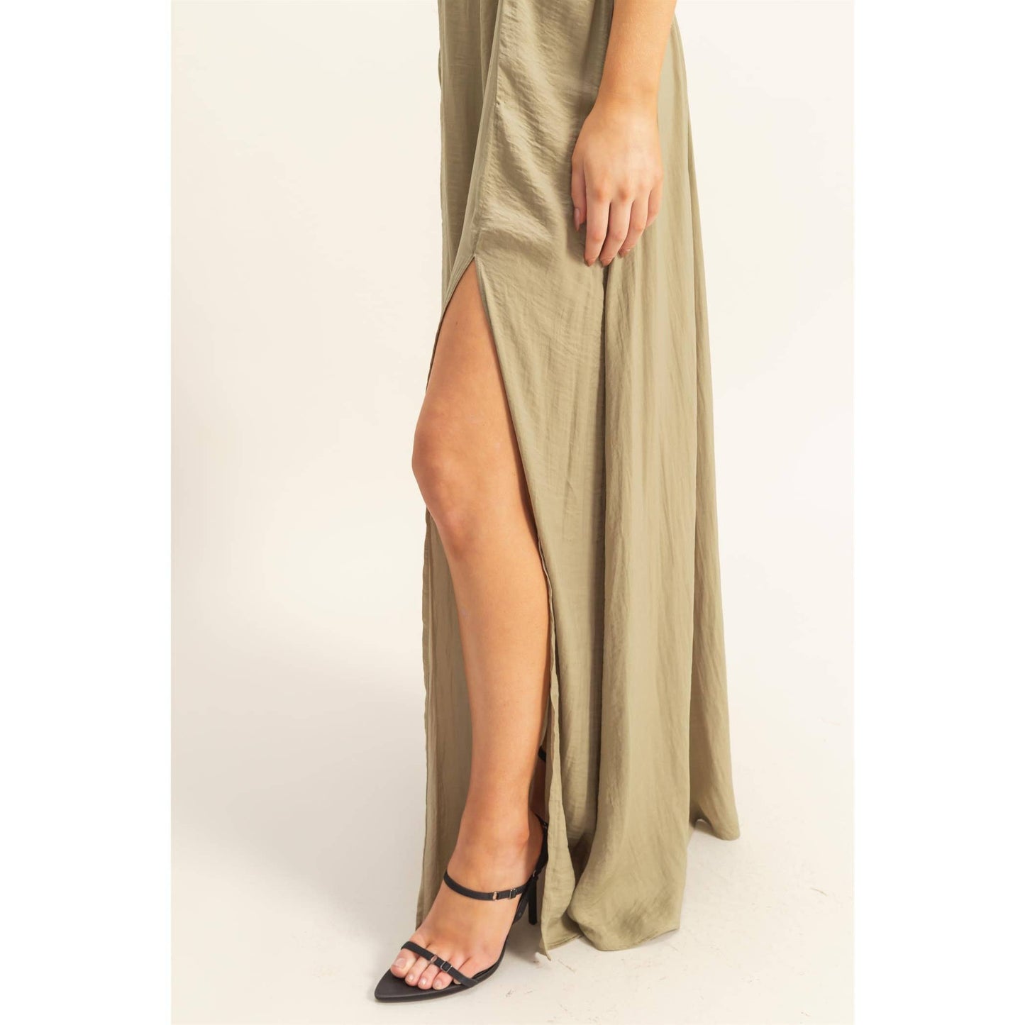 Cutout Side Slit Maxi Dress