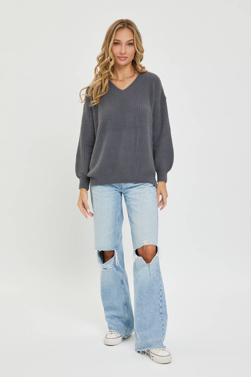 EVERYDAY CASUAL SWEATER: Brown / Contemporary / S