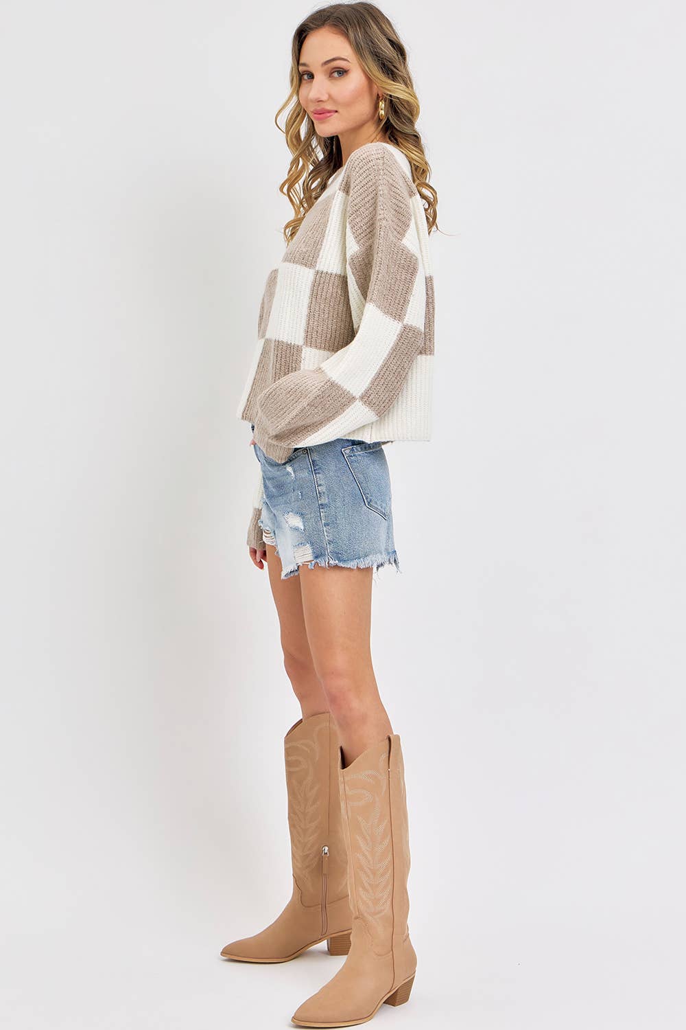 Cozy Grid Sweater