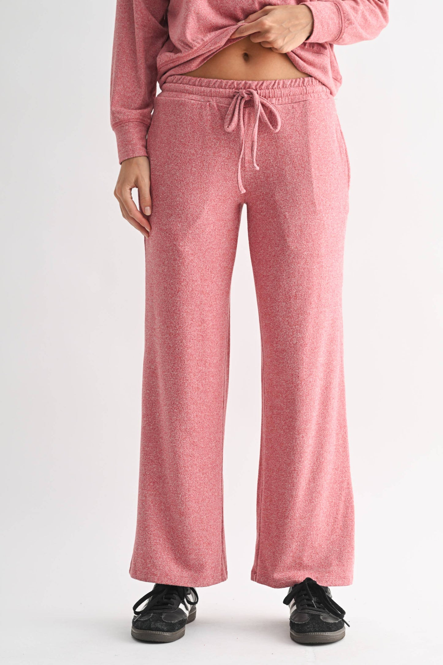 Brushed Wide Leg Lounge Pants
