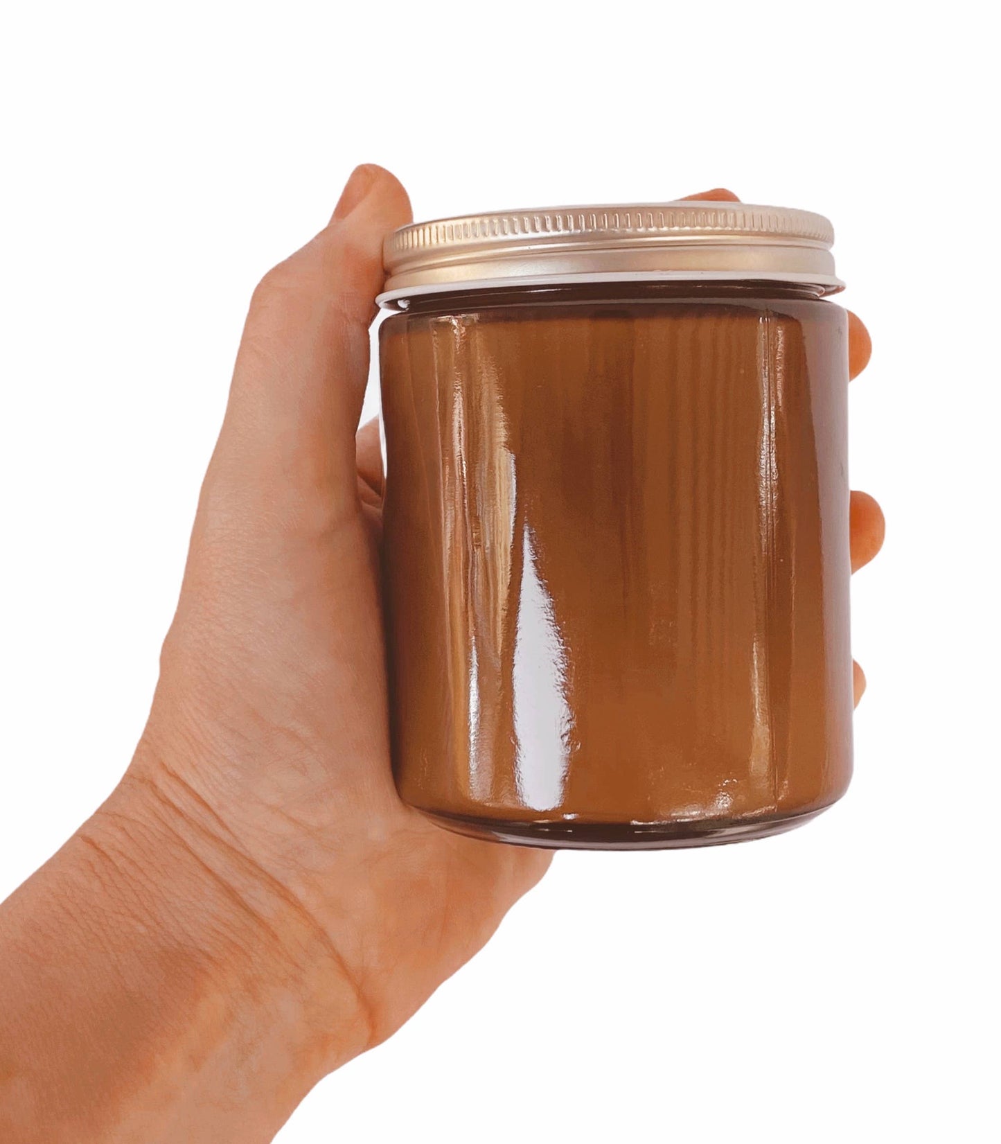 Good Vibes 8 oz coconut wax amber jar candle