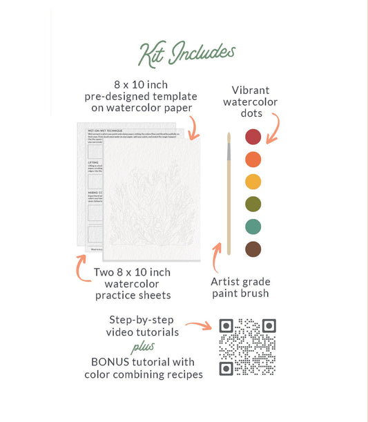All-In-One Beginner Watercolor Kit - Desert Cactus