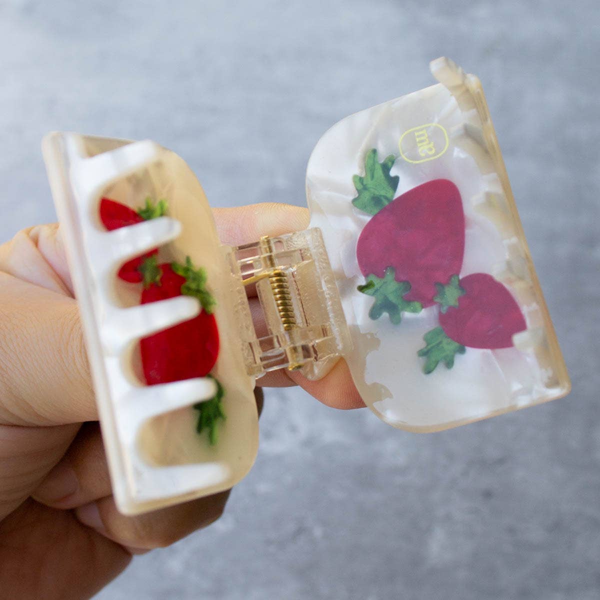 Eco Strawberry Handmade Claw Clip