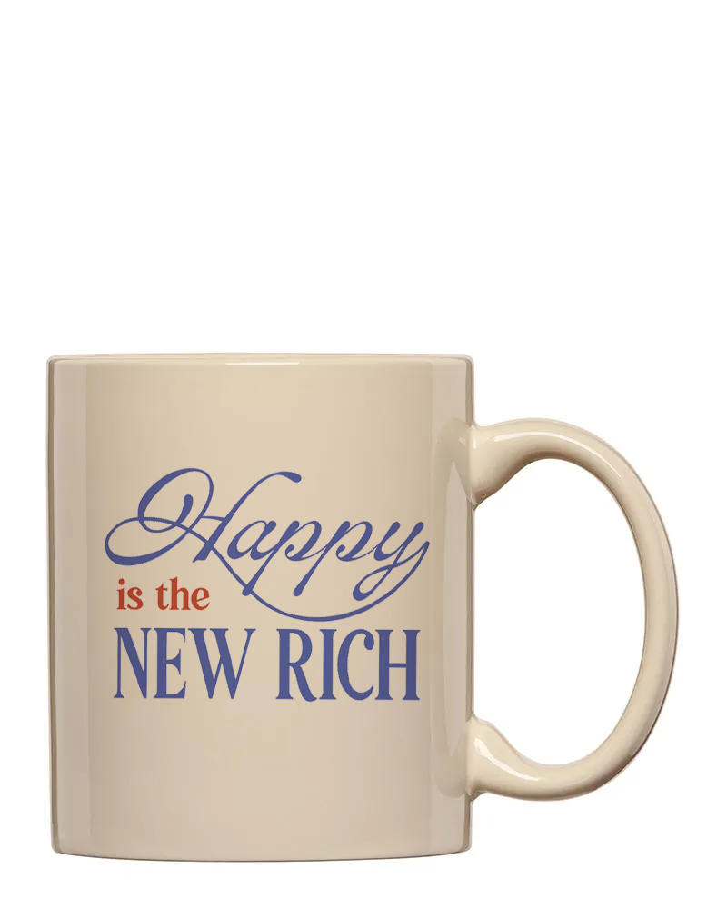 Happy is the New Rich Coffee Mug, Inspiring Mugs, Gifts