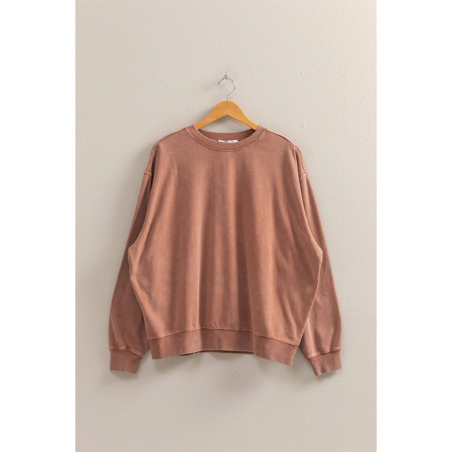 Drop Shoulders Relaxed Crew Neck Sweatshirt