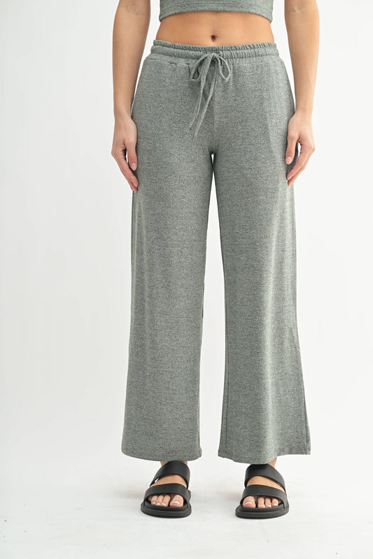 Brushed Wide Leg Lounge Pants