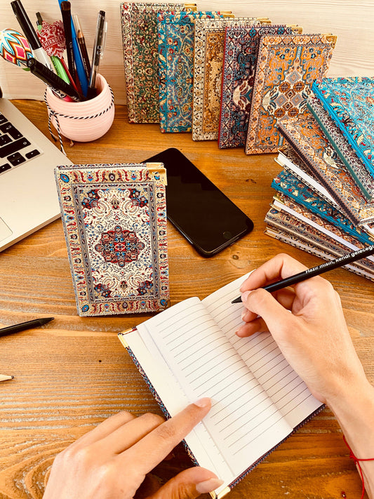 SmallNotebook, Carpet Journal, Handmade Notebook, Small Note