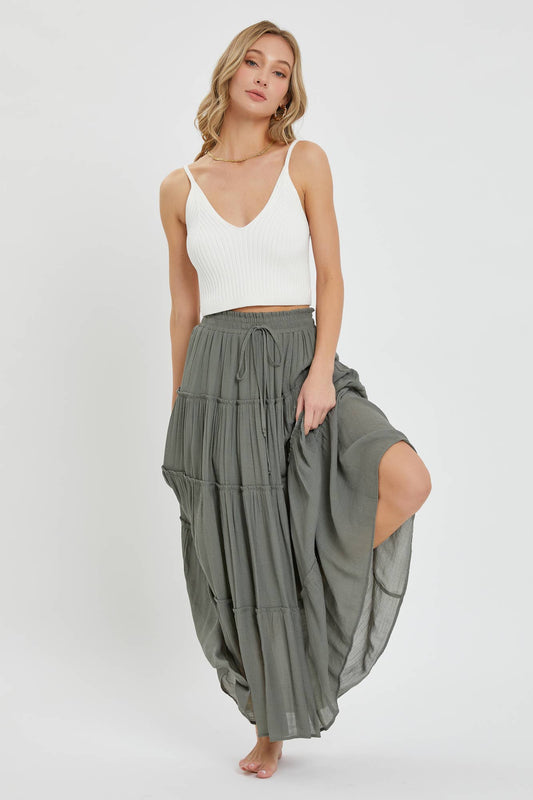 BESTSELLER TIERED MAXI SKIRT