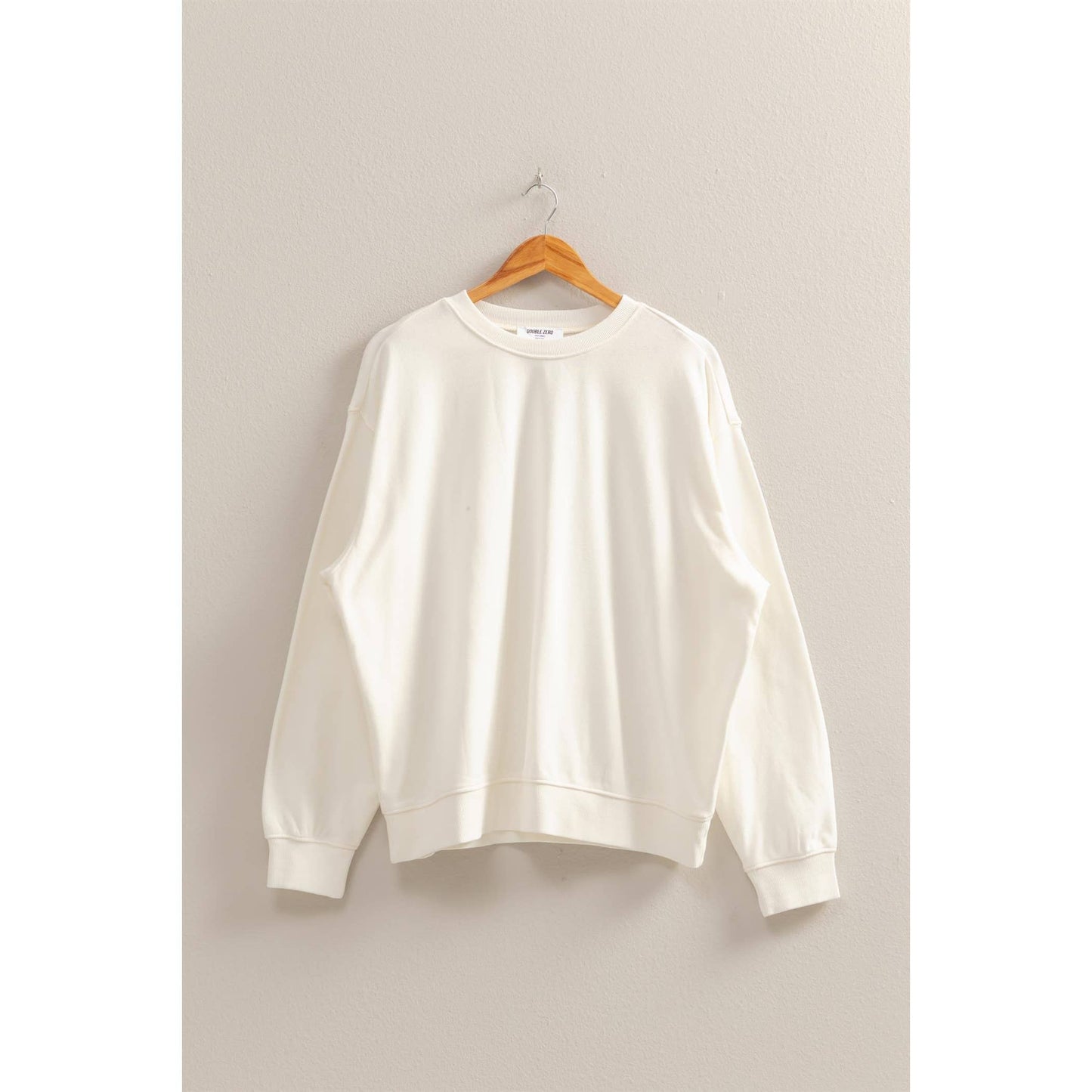 Drop Shoulders Relaxed Crew Neck Sweatshirt