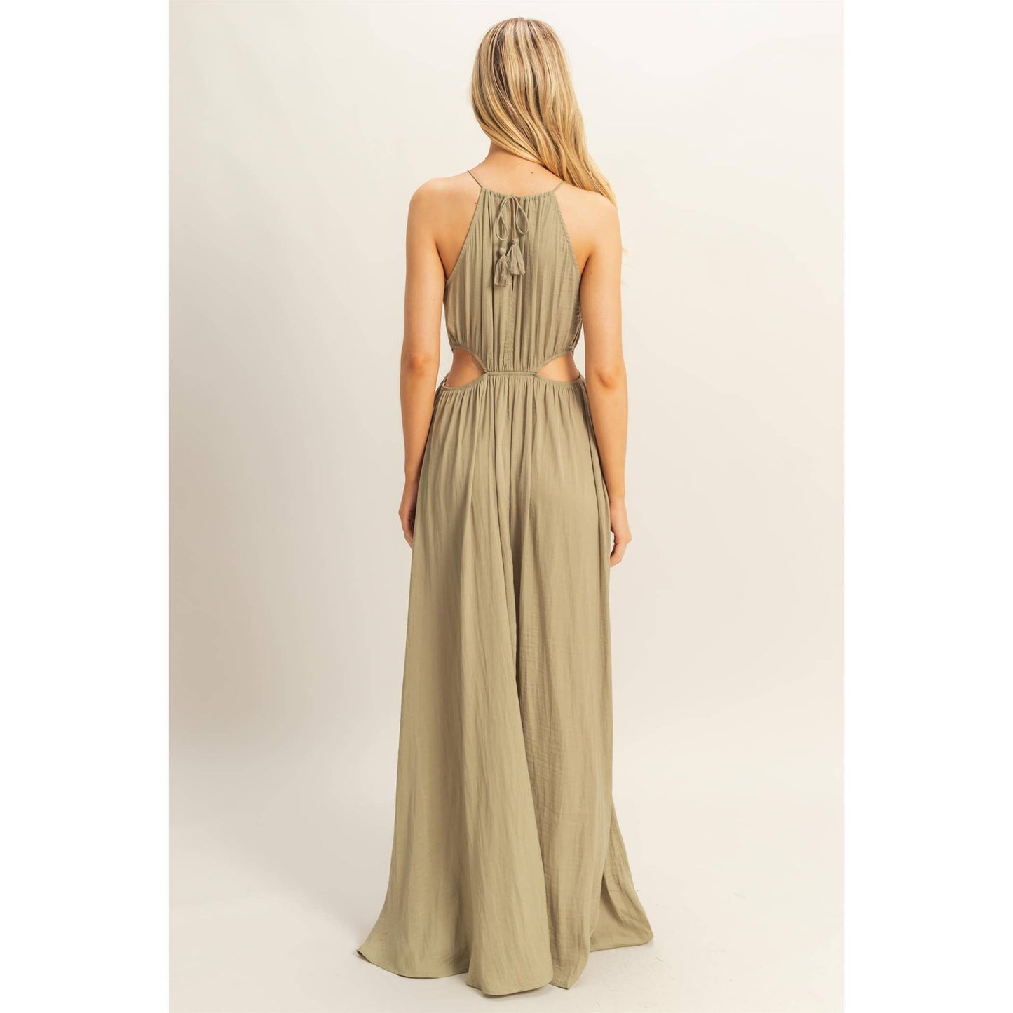 Cutout Side Slit Maxi Dress