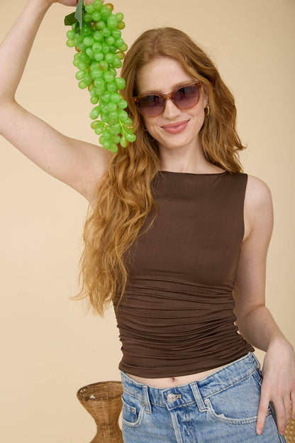 Chic Simple Boat Neck Tank