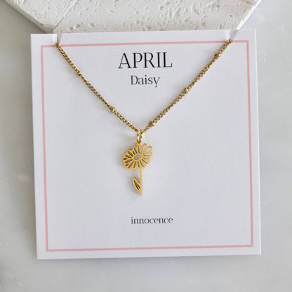Birth Flower Necklaces - Waterproof