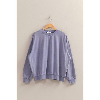 Drop Shoulders Relaxed Crew Neck Sweatshirt