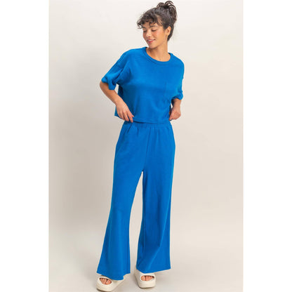 Boxy Crew Neck Top With Pocket