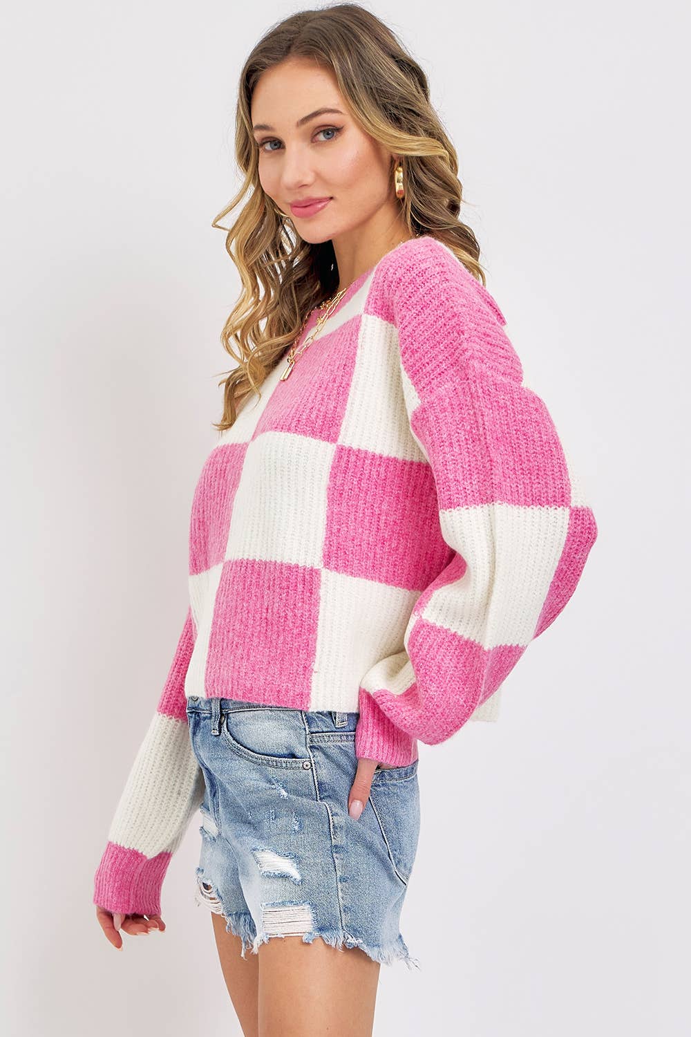 Cozy Grid Sweater
