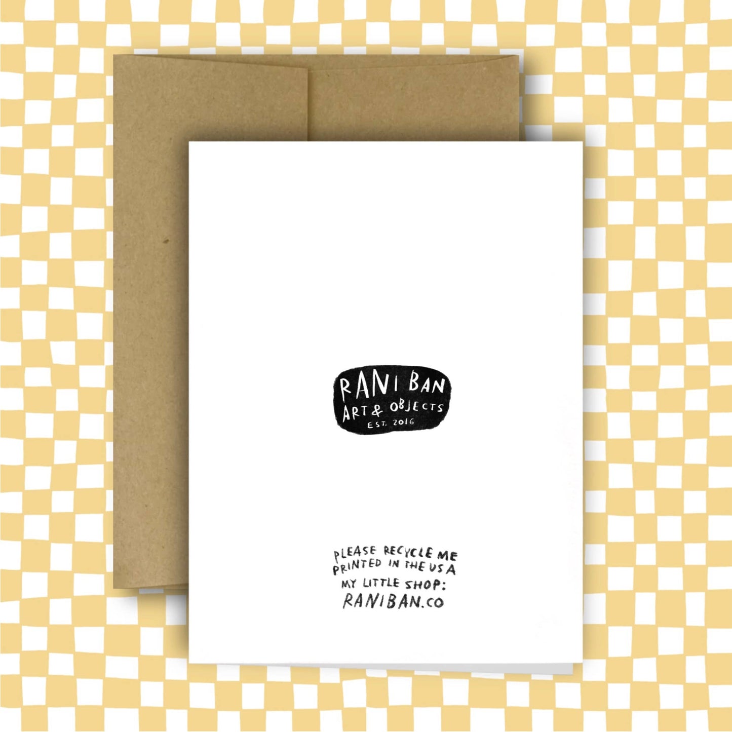 WEIRD CAT "I" Greeting Card