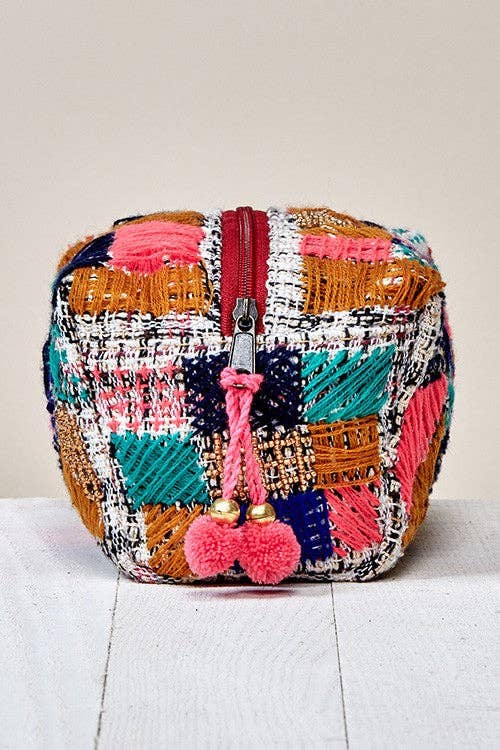 Multi Beaded and Embroidered Makeup Bag