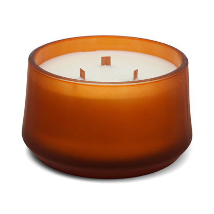 18 /Oz 3 Wick Frosted Amber Glass: Apricot + Amber