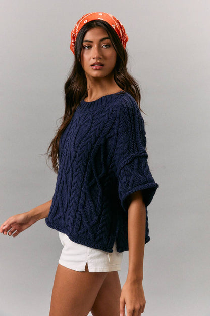 Relaxed Coastal Cable Knit
