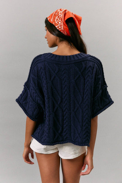 Relaxed Coastal Cable Knit