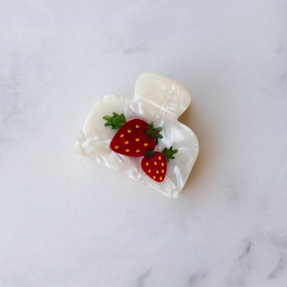 Eco Strawberry Handmade Claw Clip