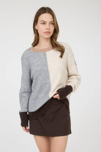 Relaxed Colorblock Sweater