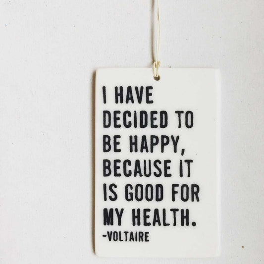 "I Have Decided" Ceramic Wall Tag