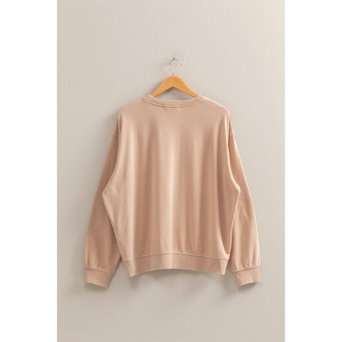 Drop Shoulders Relaxed Crew Neck Sweatshirt