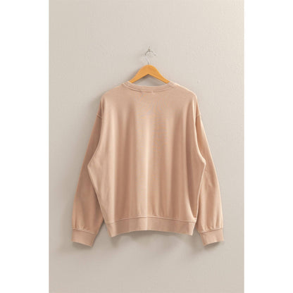 Drop Shoulders Relaxed Crew Neck Sweatshirt