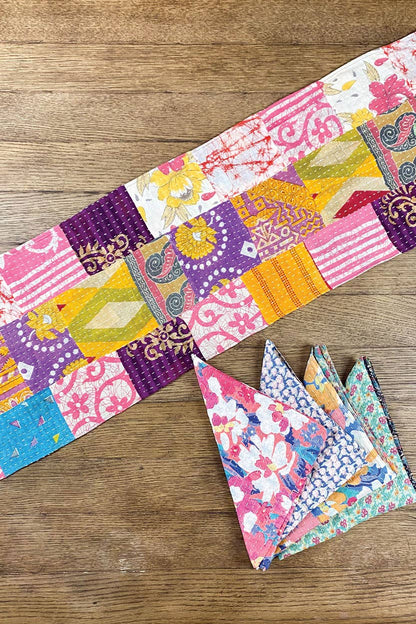 Kantha Cloth Table Runner